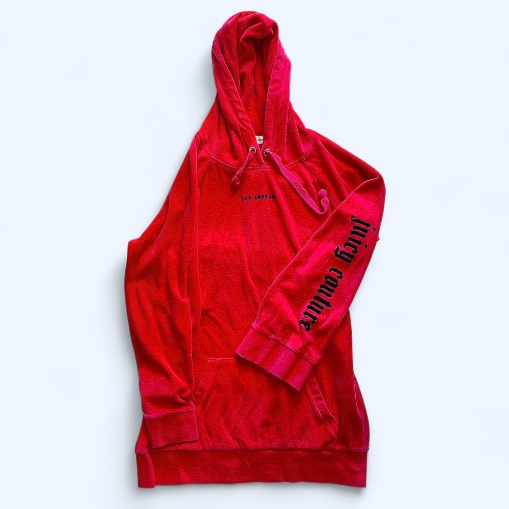 Y2K Early 2000's Tween Red Juicy Couture Hoodie Women's